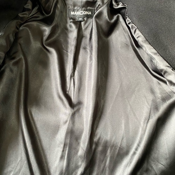 Marcona Womens Black Wool Blend Mid Length Plus Size Coat. Sz 2X - Picture 6 of 16